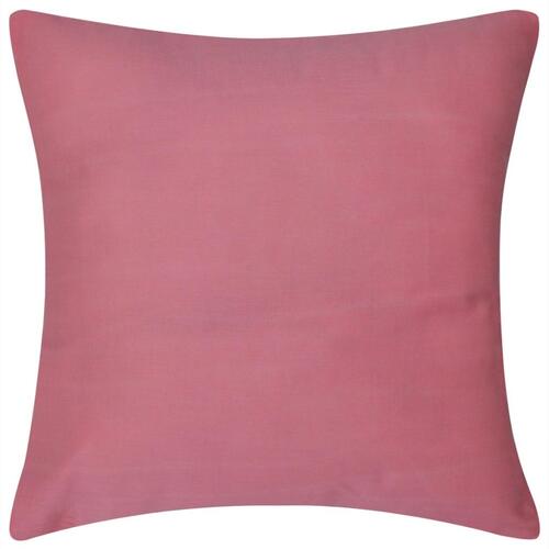 4 pink pudebetræk i bomuld 40 x 40 cm