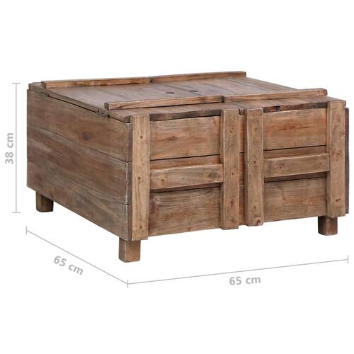Sofabord 65x65x38 cm massivt mahognitræ