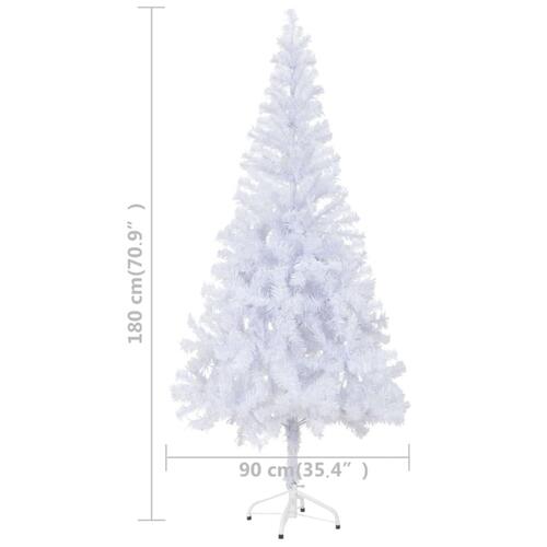 Kunstigt juletræ med LED-lys og fod 180 cm 620 grene