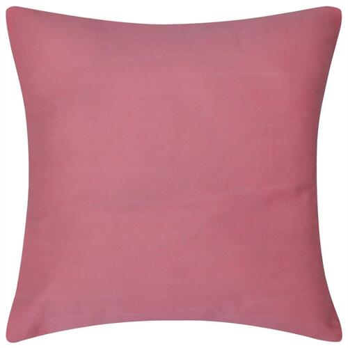 4 Pink pudebetræk bomuld 50 x 50 cm