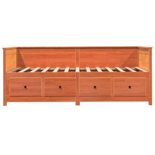 Daybed 100x200 cm massivt fyrretræ gyldenbrun