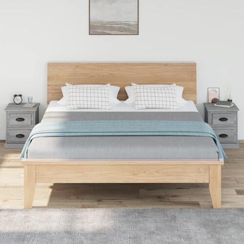 Sengeborde 2 stk. 39x39x47,5 cm konstrueret træ grå sonoma-eg