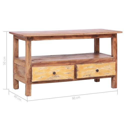 Tv-skab 90x40x50 cm massivt genbrugstræ