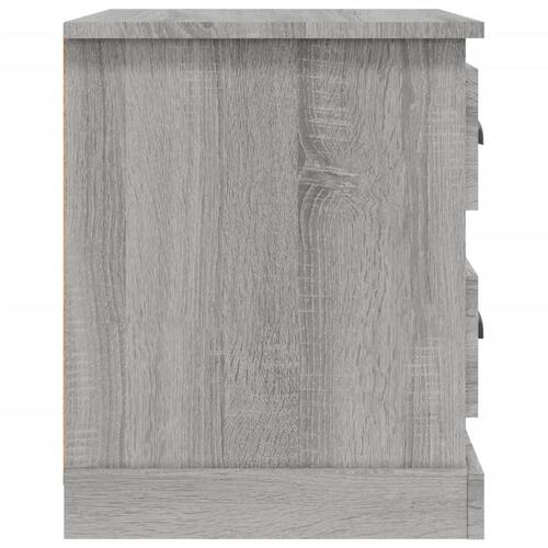 Sengeborde 2 stk. 39x39x47,5 cm konstrueret træ grå sonoma-eg