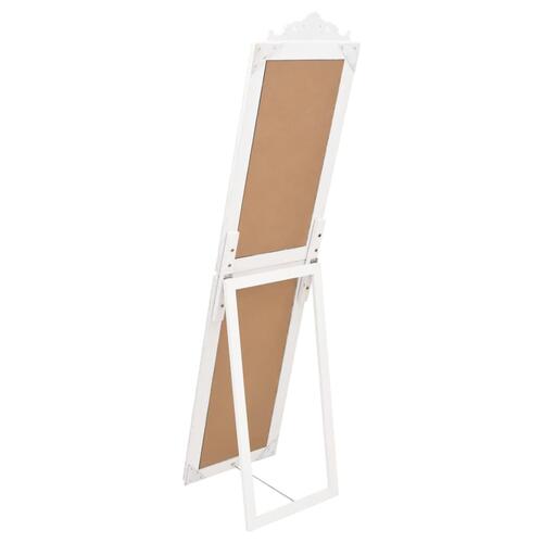 Fritstående spejl 40x160 cm hvid