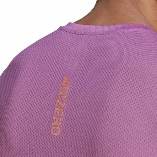 Kortærmet T-shirt til Mænd Adidas Adizero Speed Mørk pink S