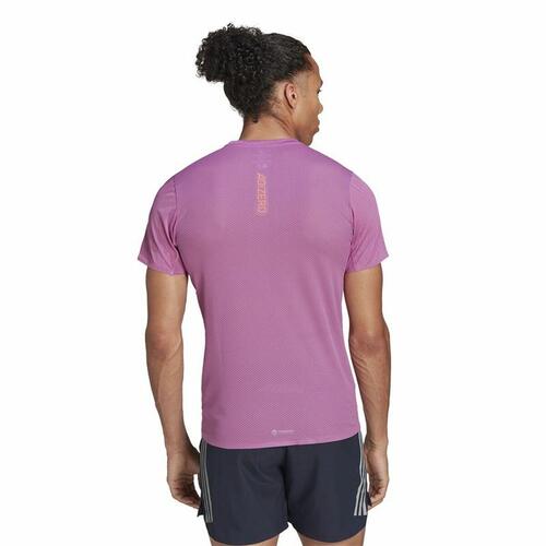 Kortærmet T-shirt til Mænd Adidas Adizero Speed Mørk pink S