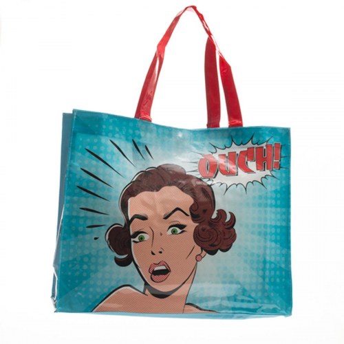 Strandtaske - Hello! pop-art håndtaske i PVC