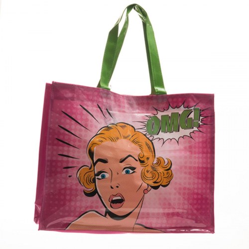 Strandtaske - Hello! pop-art håndtaske i PVC