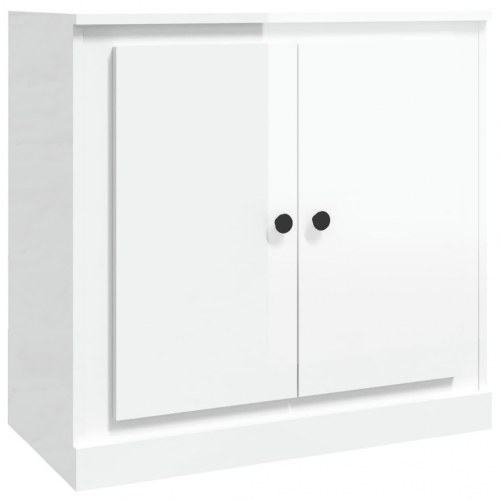 Skænk 70x35,5x67,5 cm konstrueret træ hvid højglans