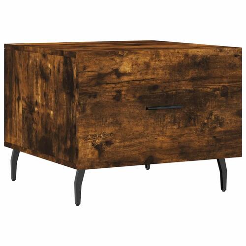Sofaborde 2 stk. 50x50x40 cm konstrueret træ røget egetræsfarve