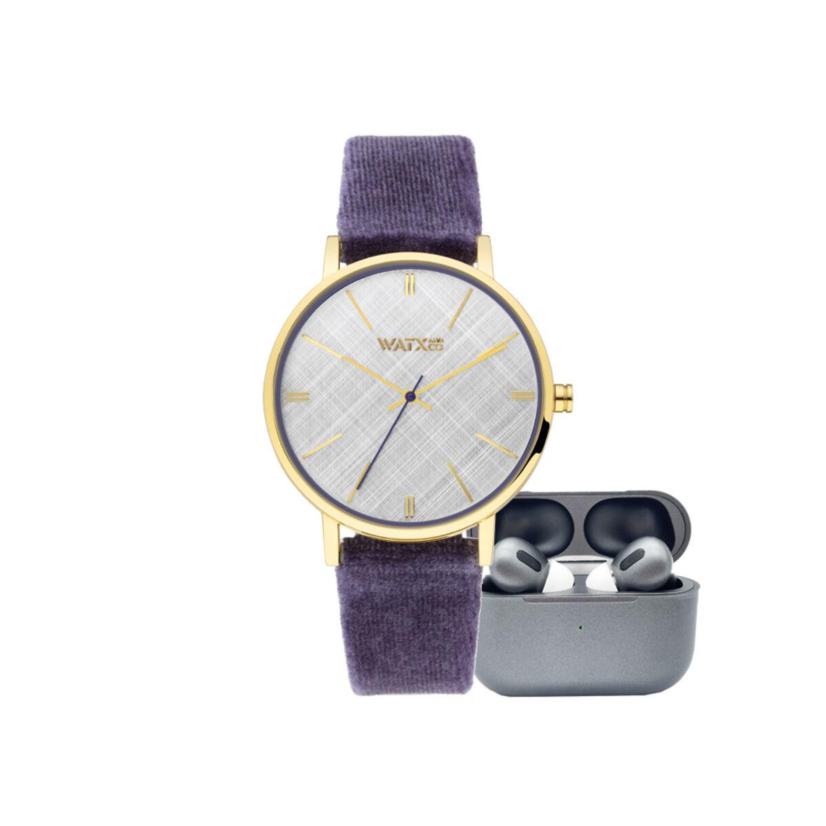 Watx & Colors dameur RELOJ10_38 - armbåndsur Ø 38 mm, grå/guld billede
