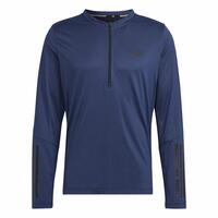 Langærmet T-shirt til Mænd Adidas Training 1/4-Zip Mørkeblå XL