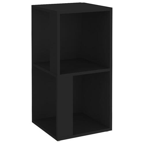 Hjørneskab 33x33x67 cm konstrueret træ sort