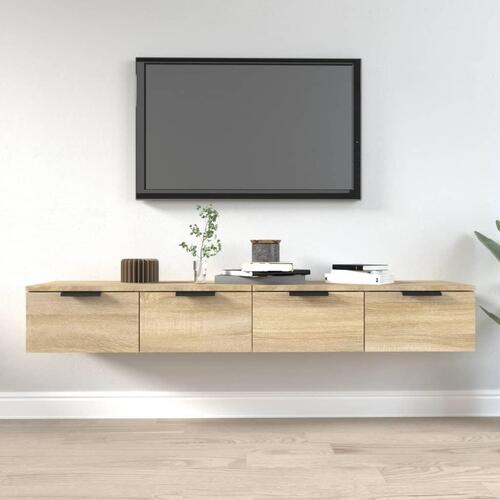 Vægskabe 2 stk. 68x30x20 cm konstrueret træ sonoma-eg