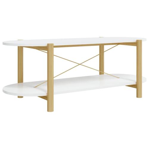 Sofabord 110x48x40 cm konstrueret træ hvid