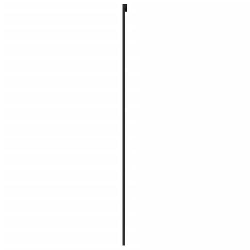 Skydedør 76x205 cm hærdet glas og aluminium sort
