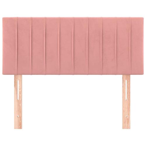 Sengegavl 80x5x78/88 cm fløjl pink