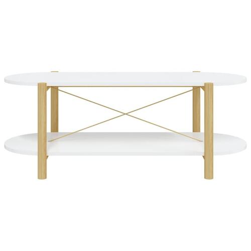 Sofabord 110x48x40 cm konstrueret træ hvid