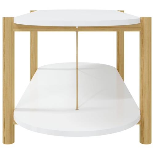 Sofabord 110x48x40 cm konstrueret træ hvid