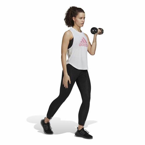 T-shirt til Damer uden Ærmer Adidas AEROREADY Racerback Hvid M
