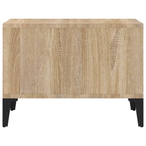 Sofabord 60x50x36,5 cm konstrueret træ sonoma-eg