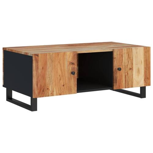 Sofabord 100x54x40 cm massivt akacietræ og konstrueret træ
