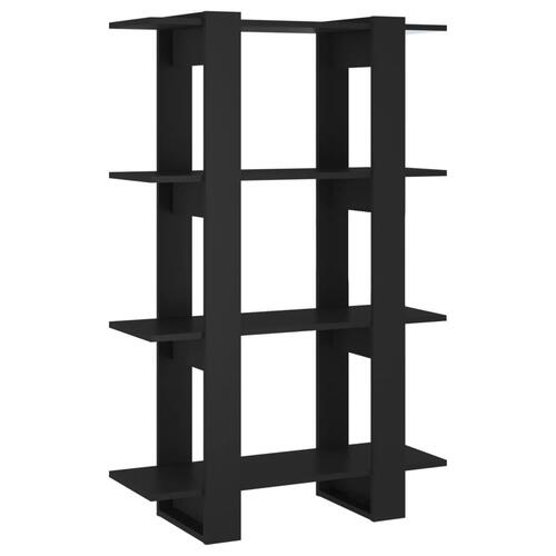 Bogreol/rumdeler 80x30x123,5 cm sort