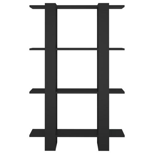 Bogreol/rumdeler 80x30x123,5 cm sort