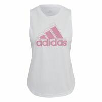 T-shirt til Damer uden Ærmer Adidas AEROREADY Racerback Hvid XL
