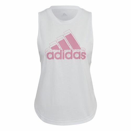 T-shirt til Damer uden Ærmer Adidas AEROREADY Racerback Hvid XL