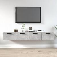Vægskabe 2 stk. 68x30x20 cm konstrueret træ betongrå