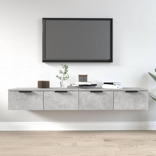 Vægskabe 2 stk. 68x30x20 cm konstrueret træ betongrå