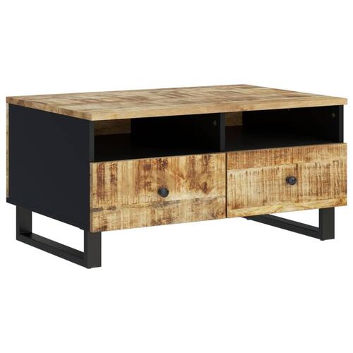 Sofabord 80x54x40 cm massivt mangotræ og konstrueret træ