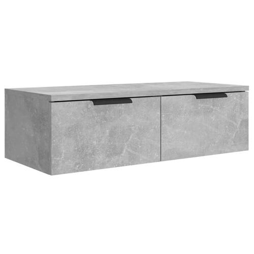 Vægskabe 2 stk. 68x30x20 cm konstrueret træ betongrå