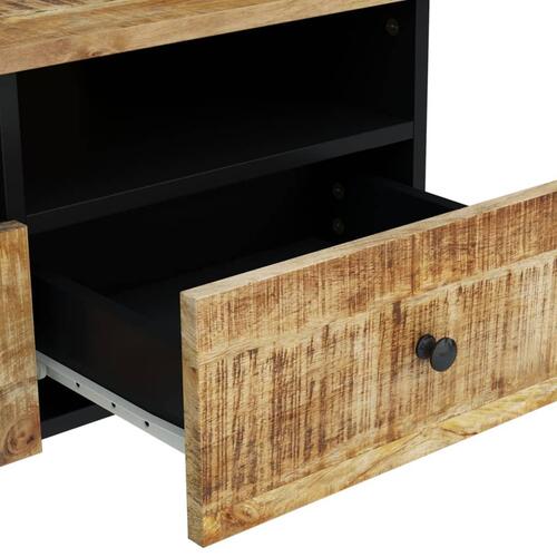 Sofabord 80x54x40 cm massivt mangotræ og konstrueret træ
