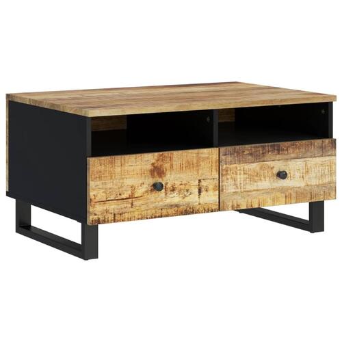 Sofabord 80x54x40 cm massivt mangotræ og konstrueret træ