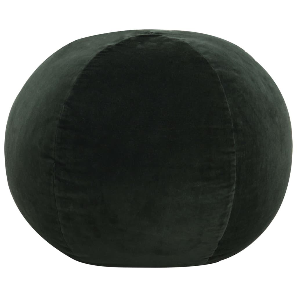 Puf bomuldsfløjl 50 x 35 cm grøn