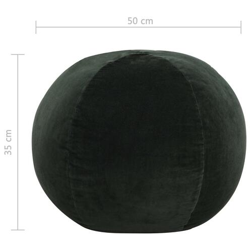 Puf bomuldsfløjl 50 x 35 cm grøn