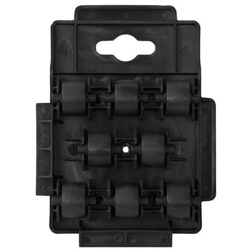 Møbelhunde 4 stk. med 8 hjul 150 kg polypropylen sort