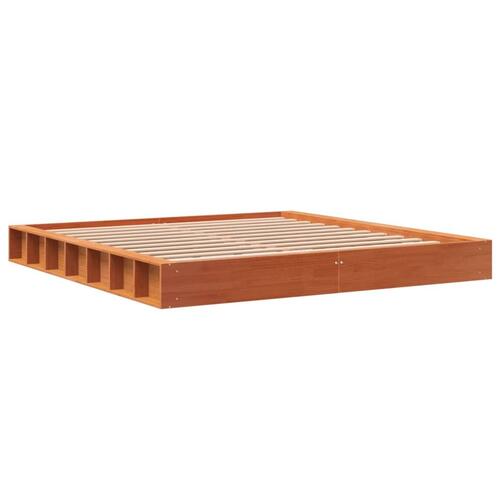 Sengeramme uden madras 180x200 cm massivt fyrretræ gyldenbrun