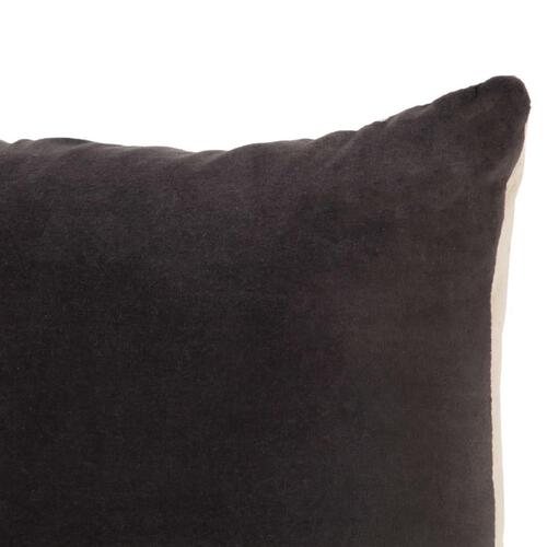 Puder 2 stk. bomuldsfløjl 45 x 45 cm antracitgrå