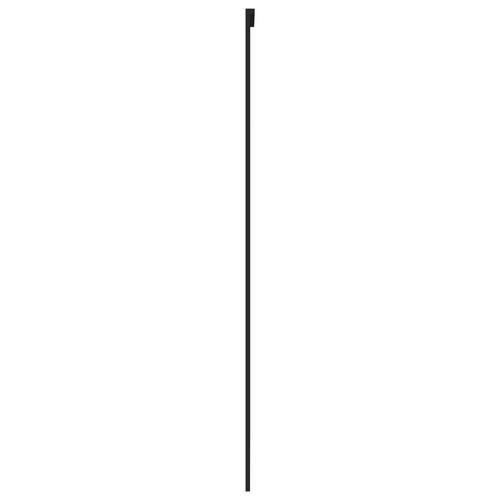Skydedør 102,5x205 cm hærdet glas og aluminium sort