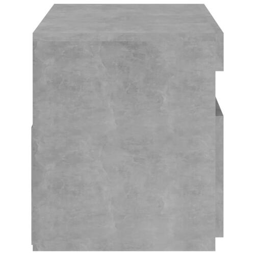 Tv-bord med LED-lys 75x35x40 cm betongrå