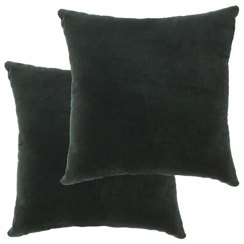 Puder 2 stk. bomuldsfløjl 45 x 45 cm grøn