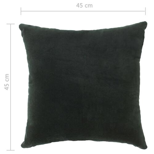 Puder 2 stk. bomuldsfløjl 45 x 45 cm grøn