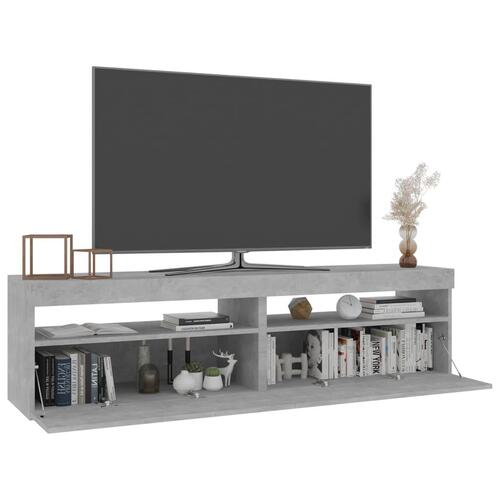 Tv-borde 2 stk. med LED-lys 75x35x40 cm betongrå