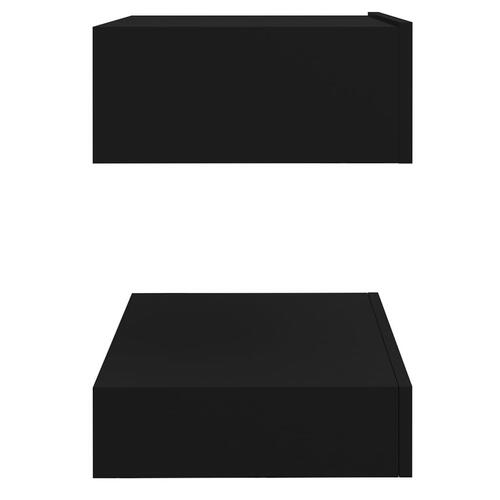Sengebord 60x35 cm konstrueret træ sort