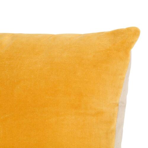 Puder 2 stk. bomuldsfløjl 45 x 45 cm gul