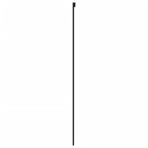 Skydedør 76x205 cm hærdet glas og aluminium sort